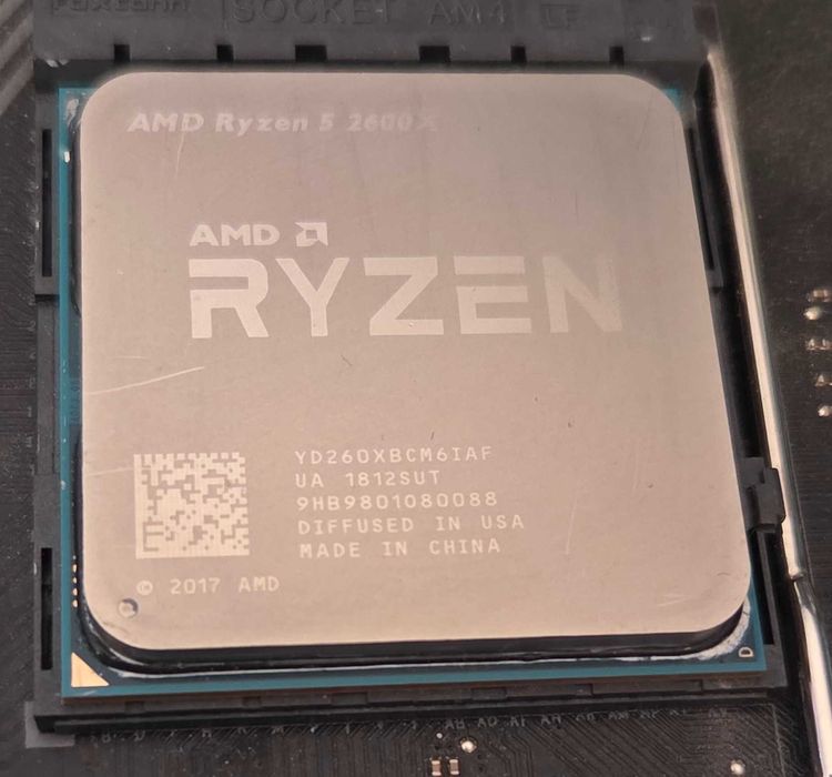 CPU: AMD Ryzen 5 2600X + Stock Cooler