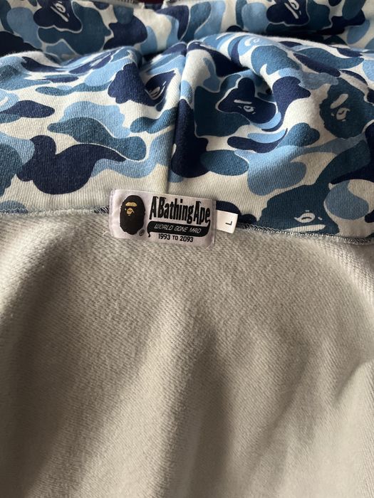 hanorac bape shark camo blue
