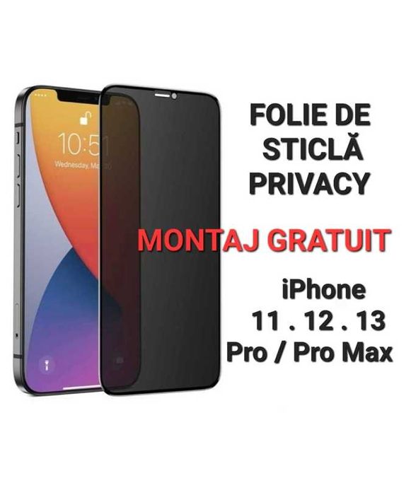 Folie Sticla Privacy Full iPhone 12 , 13 , 14 , 15 , 16 , 17