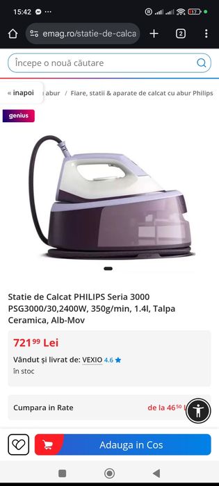 Statie de Calcat PHILIPS Seria 3000