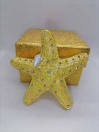 Cutie de Bijuterii Stea de Mare Galbena Yellow - Metal + Cristale