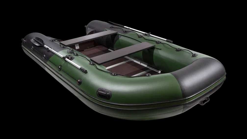 Лодка Ривьера Максима 3800 СК комби зеленый/черный и с.серый/черный