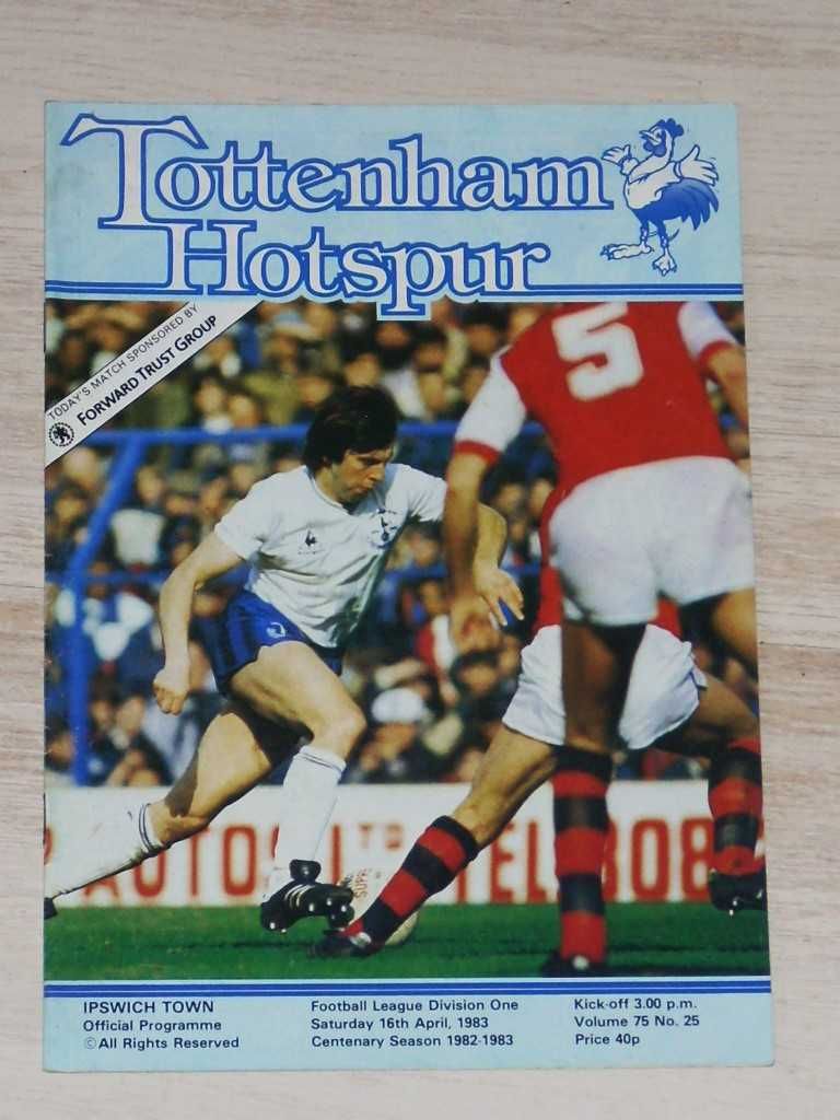 Английски футболни програми Тотнъм Хотспър 1968, 1970, 1971, 1980,1983