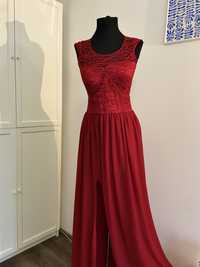 Rochie eleganta rosie lunga