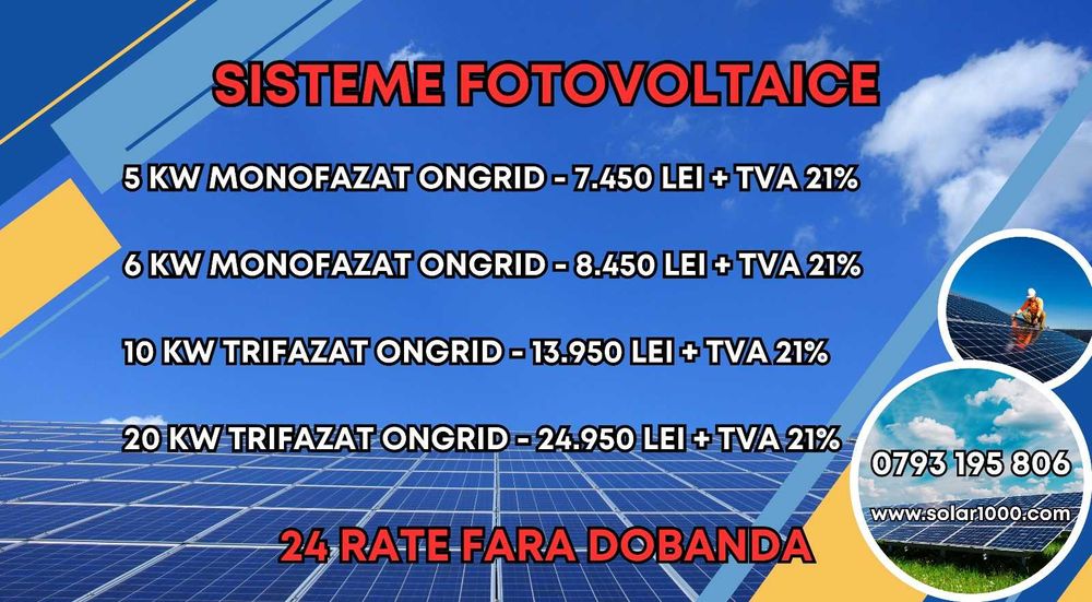 Panouri solare fotovoltaice . Cost Accesibil . In Toata tara