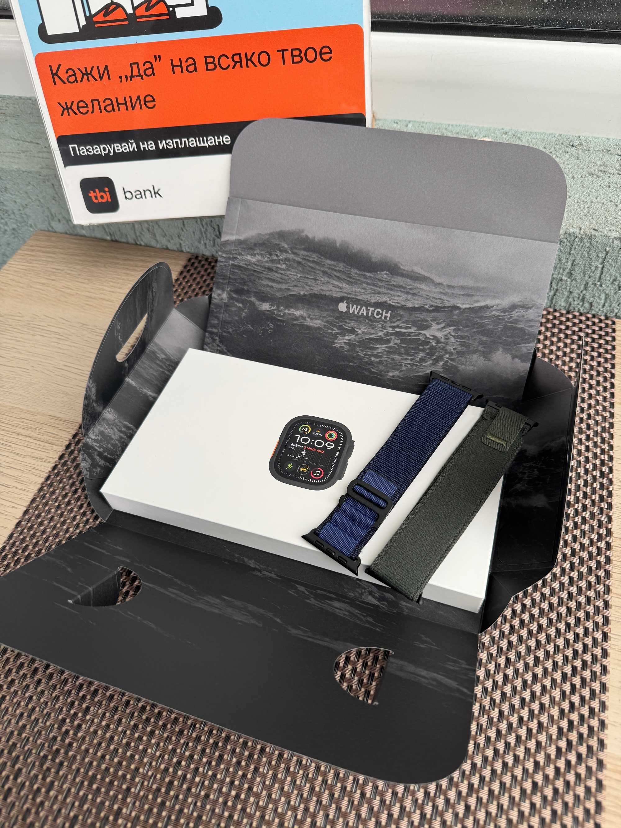 НОВ! Apple Watch ULTRA 2 Лизинг от 55лв/м 49mm Black Titanium Гаранция