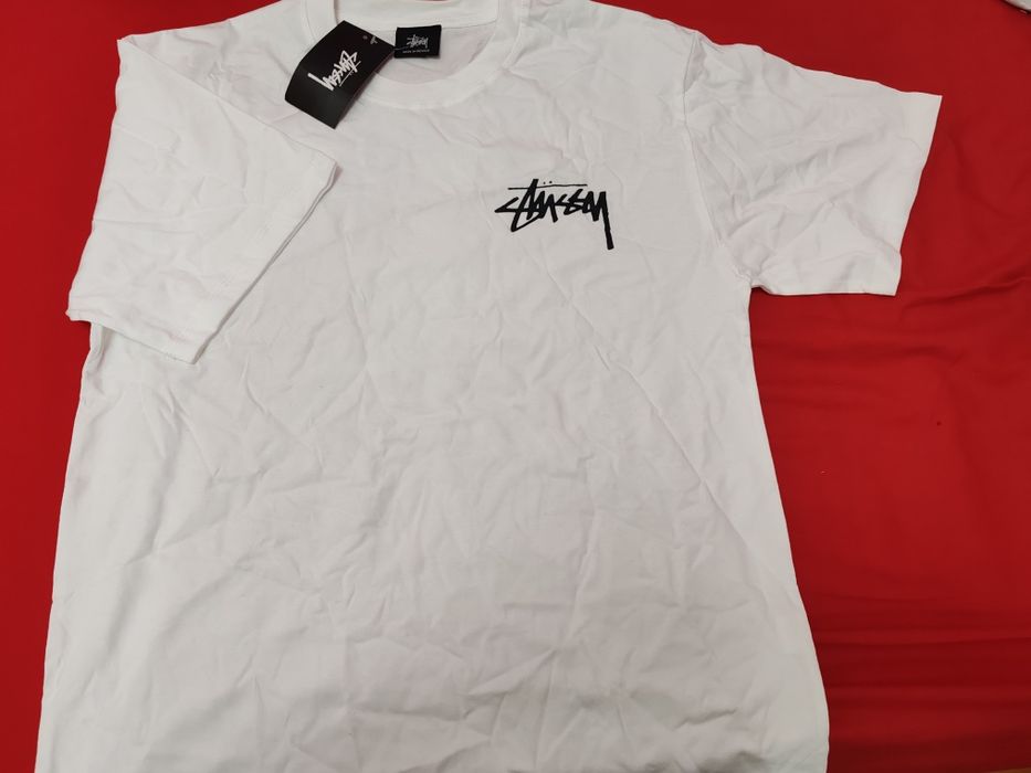 Tricou Stussy Spider 8 ball alb