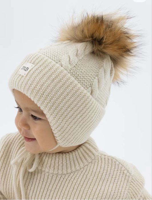 Теплая шапка из шерсти на малыша. Mimibaby.