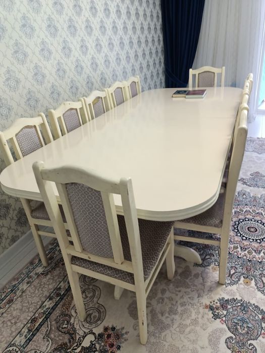 Стол со стульями 12 шт