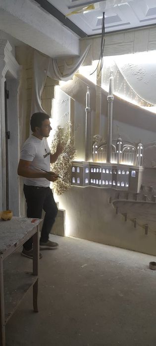Devorga rasim chizamiz barelif ishlari paint on the wall, bas-relief