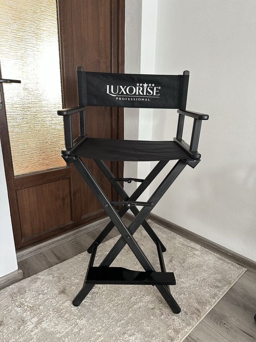Scaun Make-Up Profesional Pliabil LUXORISE, negru