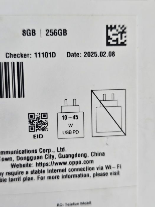 Telefon  Oppo Reno 13 F 5g - 256Gb - 8Gb Ram - android  - Produs NOU