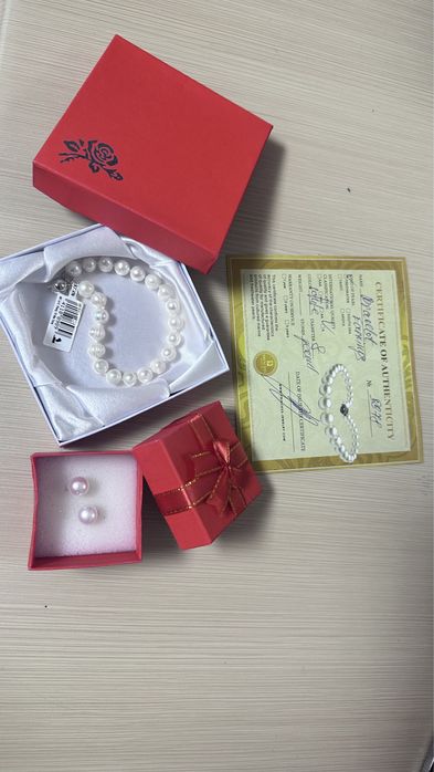 Продам чистый чемжуг браслет и серьги