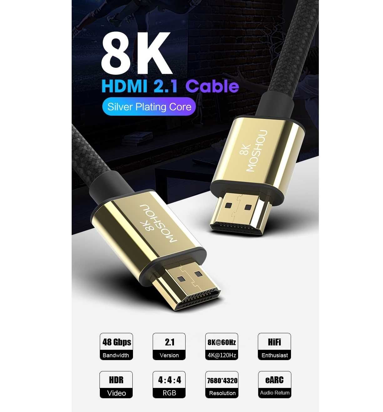 Real HDMI 8К Ultra-HD кабель v2.1