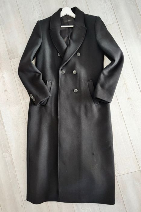 Palton din lana lung Zara