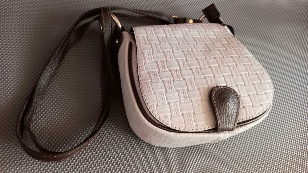 Poșetă damă mică din piele naturală, nouă, made in Italy