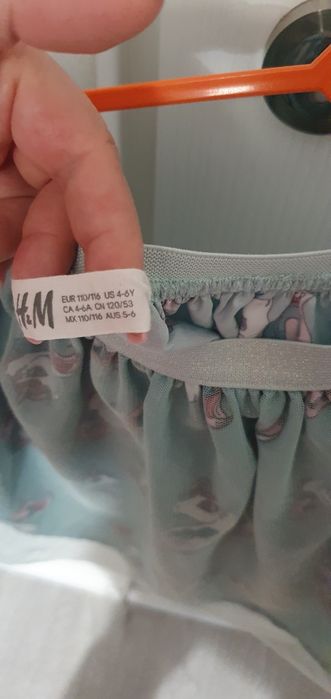 Rochie unicorn, salopeta,fusta marimea 116-122