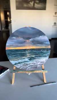 pictură peisaj marin „țărm natal”