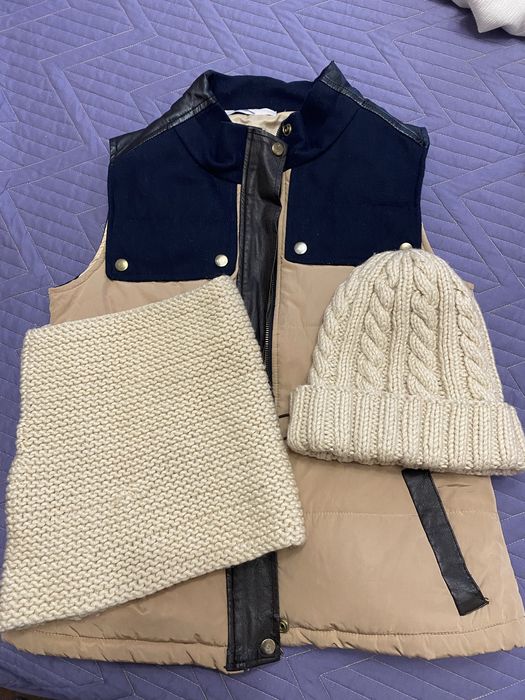 Шапка снуд жилетка