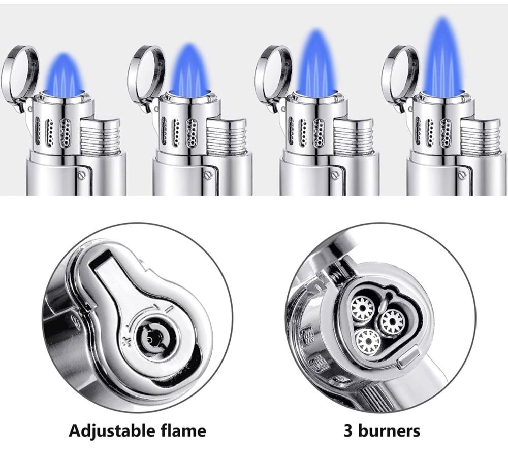 запалка за пури с пламък троен джебел пънчер разразяване пури луксозна