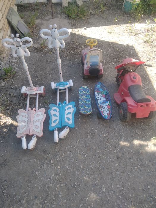 Самокаты, скейты, мотоциклы