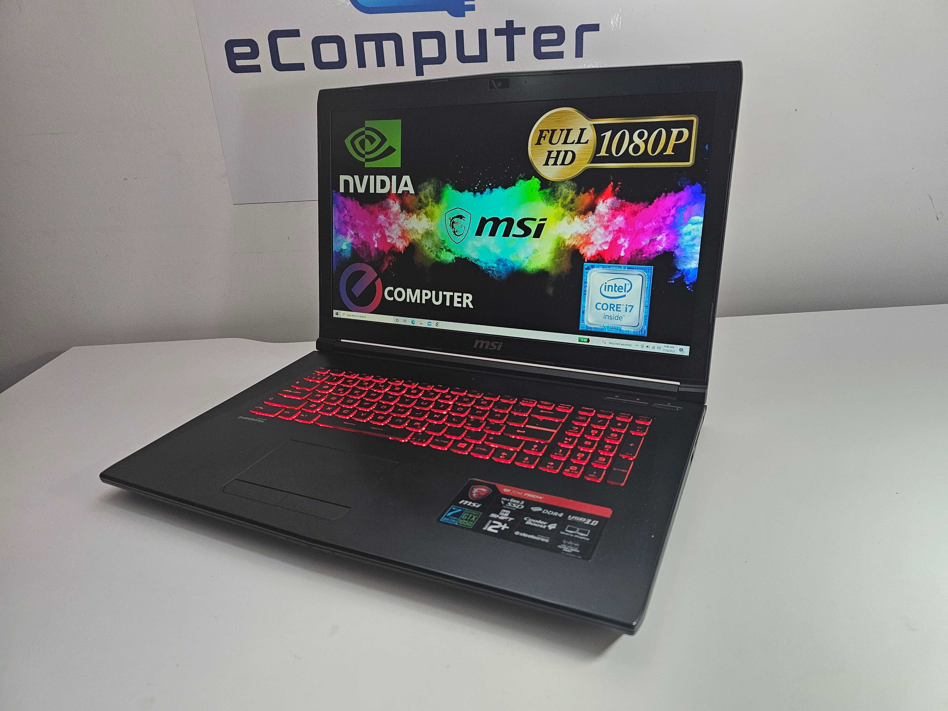 Laptop MSI Gaming Dominator PRO  i7 32gb GTX 1070  ca NOU . Garantie