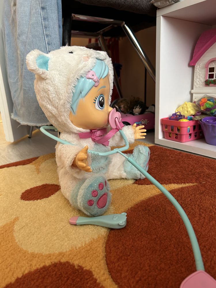 Плачеща кукла със сълзи IMC Toys Cry Babies - Кристал, болно бебе