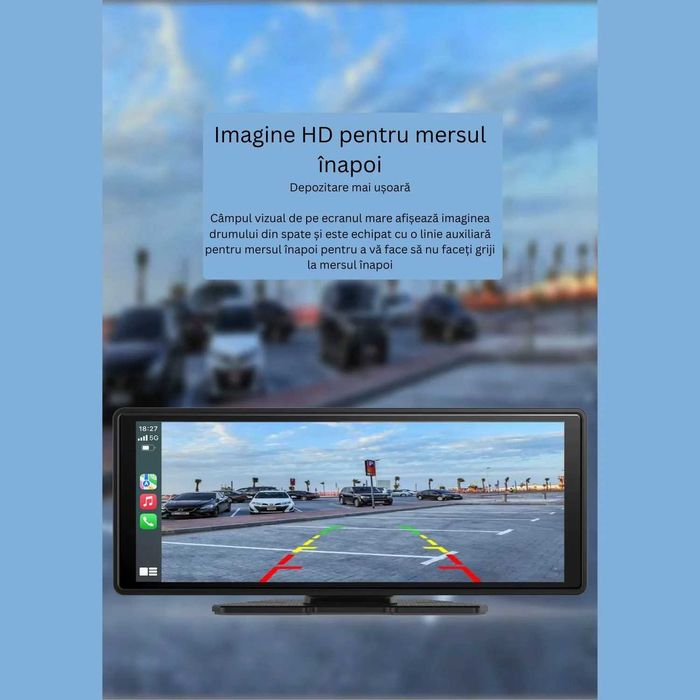 Sistem DVR auto cu ecran tactil 10.26 inch, CarPlay, recorder dual