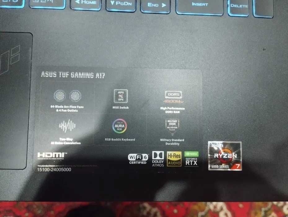 Продаю игровой ноутбук ASUS TUF Gaming A15 Ryzen 7 | RTX 3050