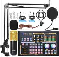 Профессиональный конденсаторный  микрофон BM800 + Звуковая карта DJ 18