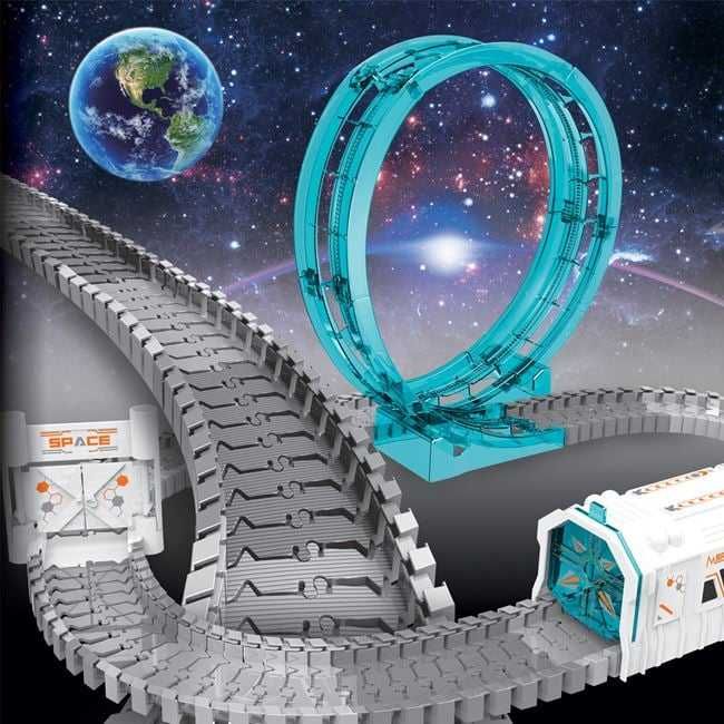 Космическа писта с камион за астронавти и светлина - 109 части