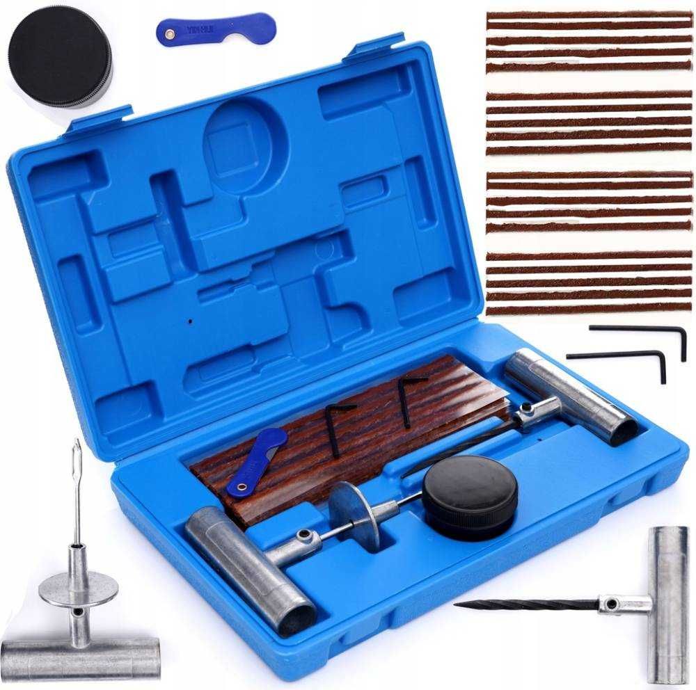 Kit reparatie pana anvelope cauciuc cu snur 27 piese (TA4132)