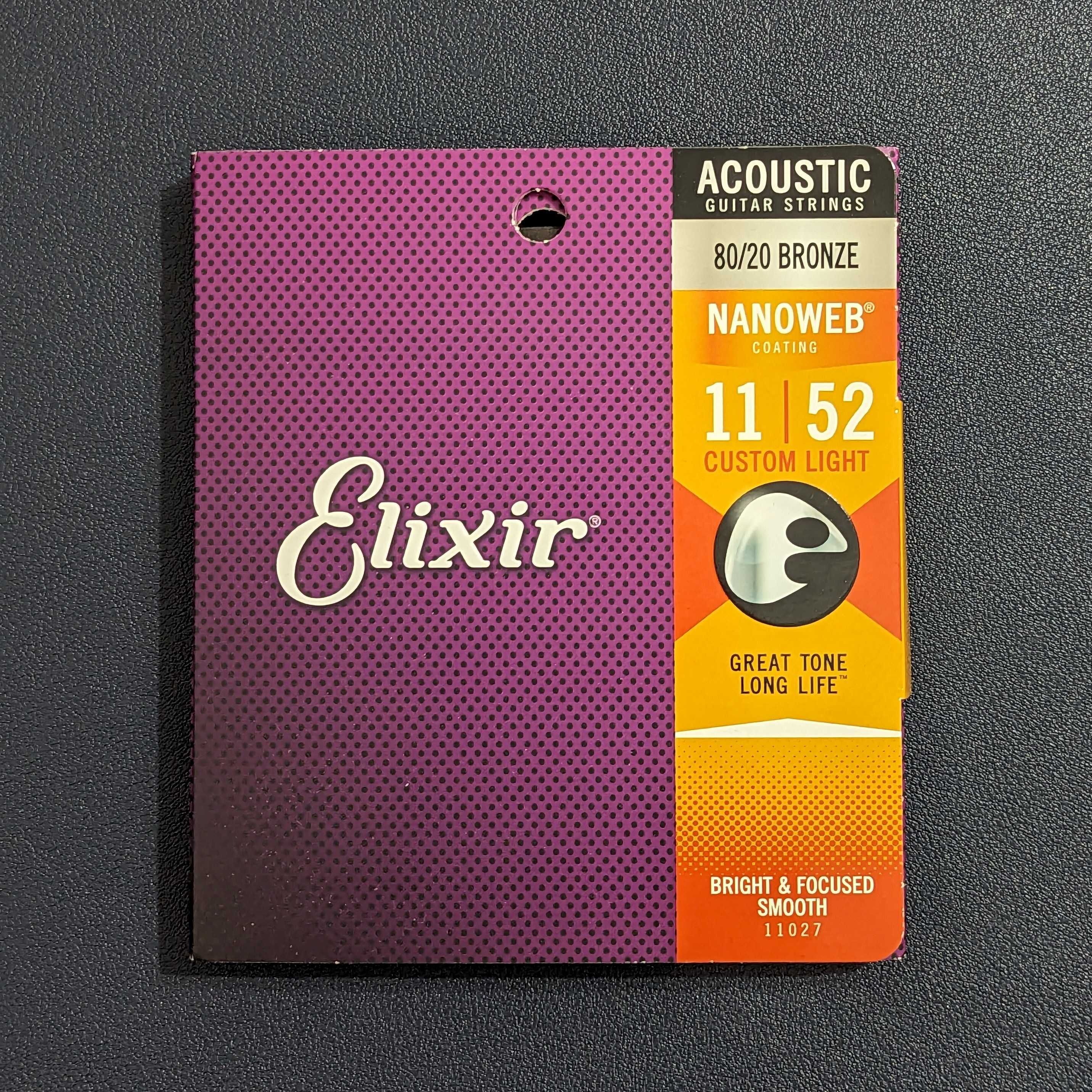 Струны Elixir 11-52, для акустической гитары.