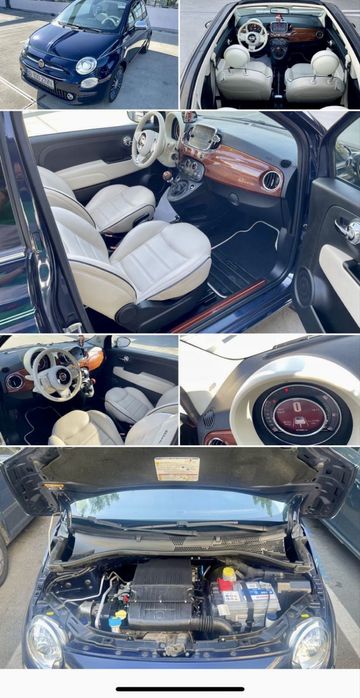 Fiat 500 RIVA cabrio piele jante clima doar 10 unitati revizie superba