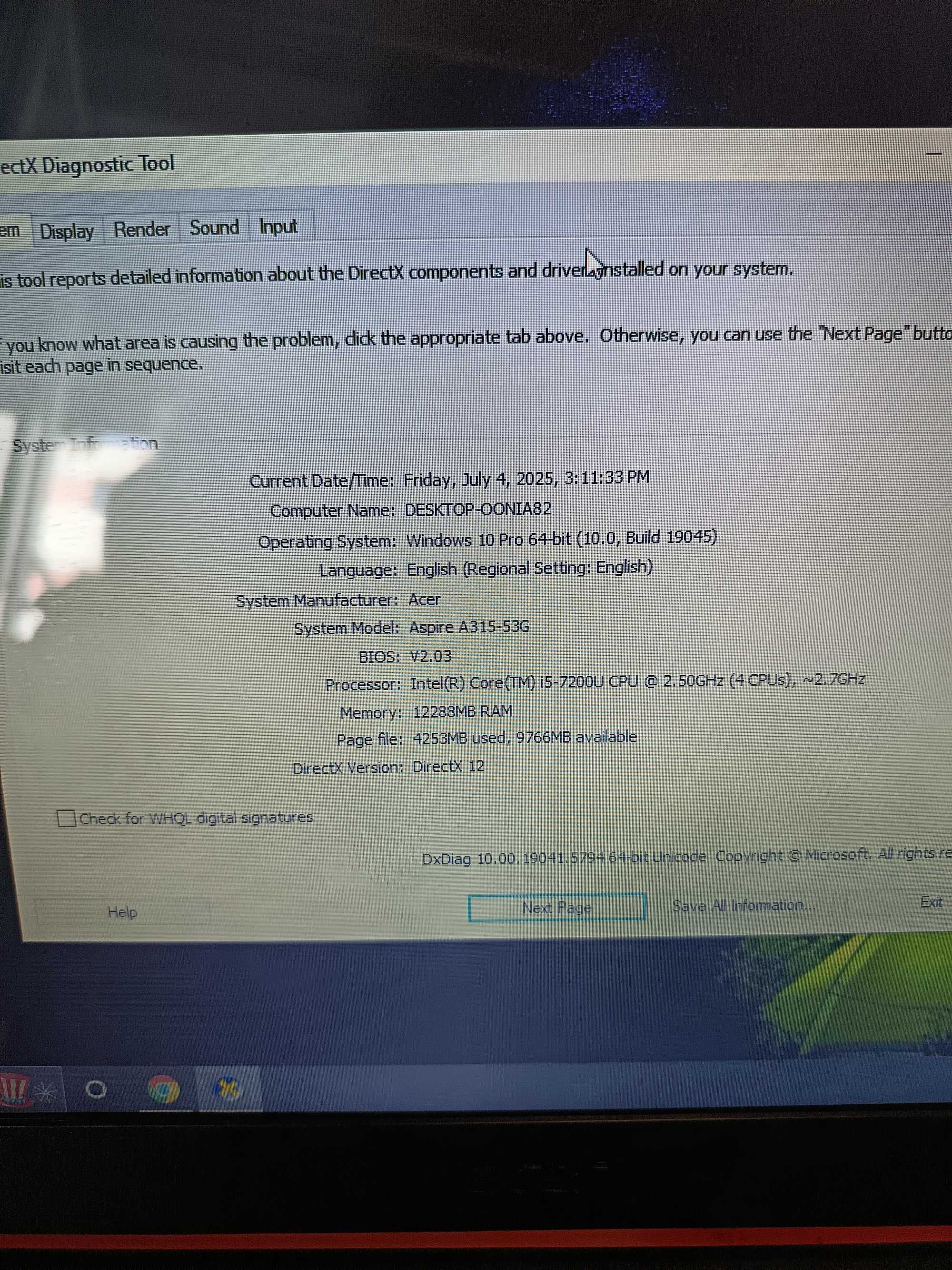 Laptop Acer Aspire i5 7200u, Video MX 130 2GB GDDR5
