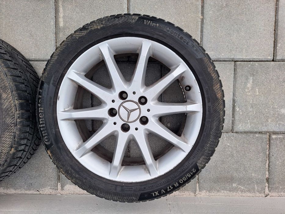 Джанти за Мерцедес r17 5x112 със зимни гуми 215/50 r17 Спешно!!!