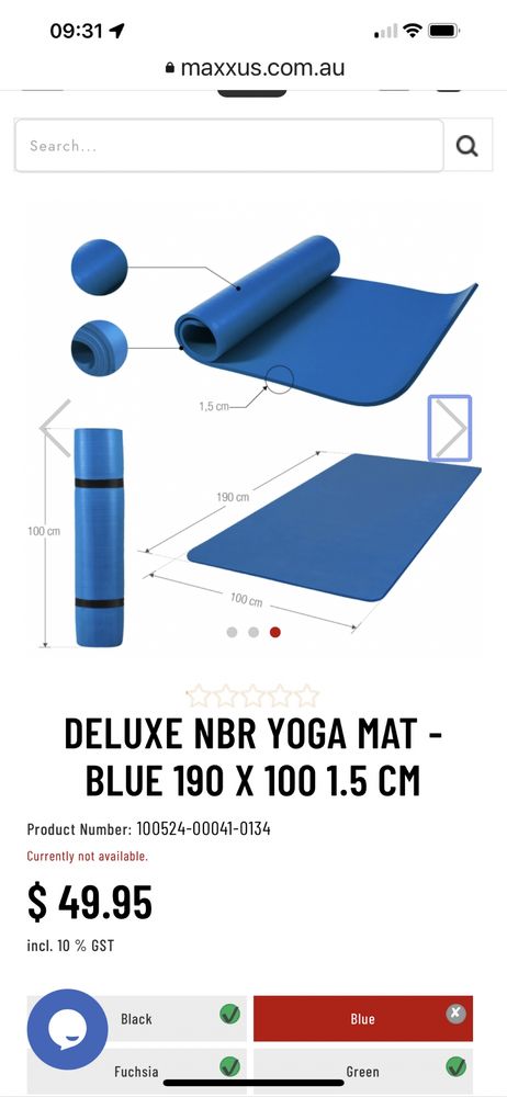 Saltea yoga Pilates de lux cu spuma de cauciuc natural cu memorie  Sal