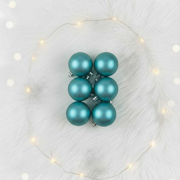 Комплект перлени коледни топки – 6 броя в различни цветове + подарък