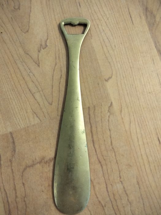 Lingură pt.pantofi, deschizător sticle, bronz