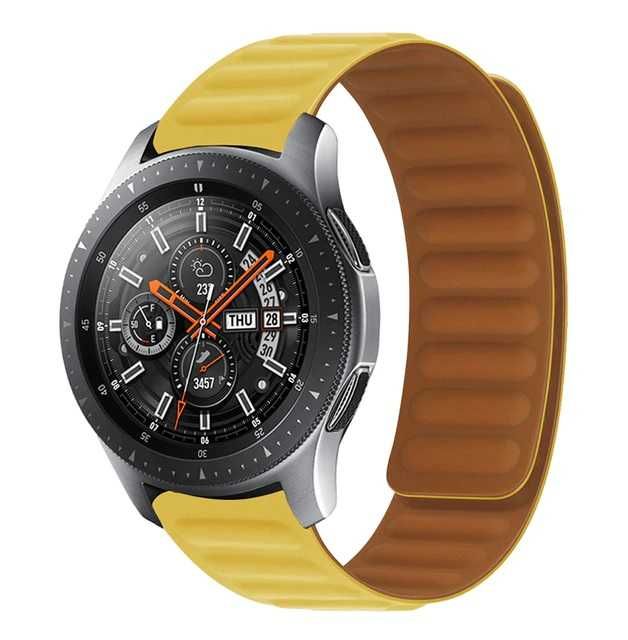 Ремешок кожаный, магнитный 20 мм Galaxy Watch 4, Xiaomi Amazfit BIP