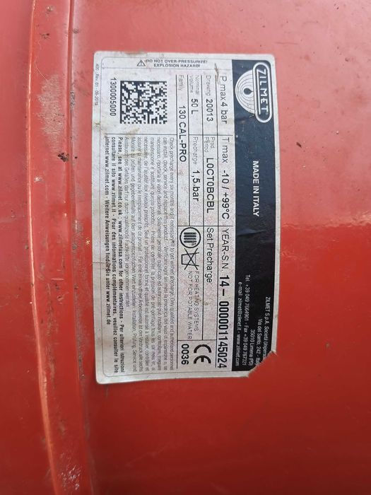 Vas de expansiune centrala termica 50 L