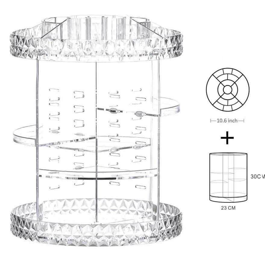 Въртящ се органайзер за лакове и козметика