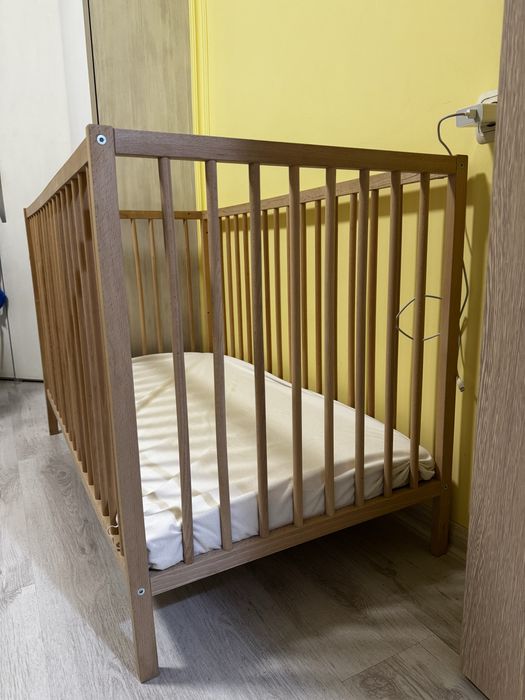 Бебешко креватче / кошара - 60x120 см, бук