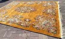 Covor lana chinezesc lucrat manual, vintage, gros,des. 2,7/3,7m