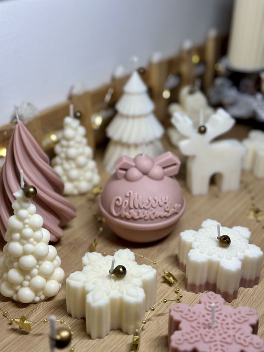 Коледни соеви свещи