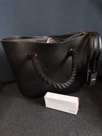 O bag черна  дамска чанта ( тяло , дръжки , джоб )