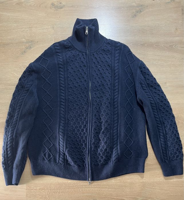 Gant Cable Knit Zip Cardigan размер L