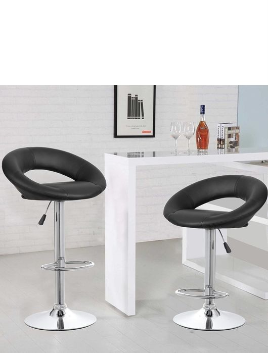 Scaun negru pentru bar/machiaj/makeup