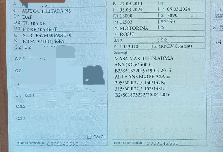 Vand Daf xf 105.460 automat/remorca krone