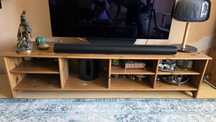 Mobilier living cu birou inchis (lemn de rasinoase)